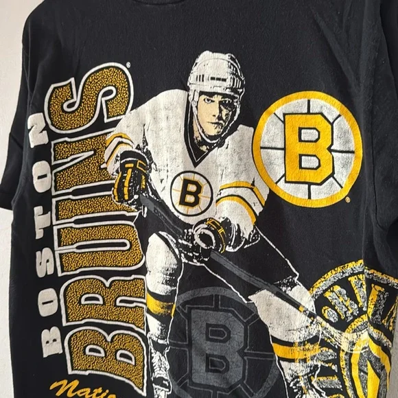 Vintage Boston Bruins T-Shirt / Medium / 1992 / AOP Wraparound Design / NHL - Picture 4 of 10